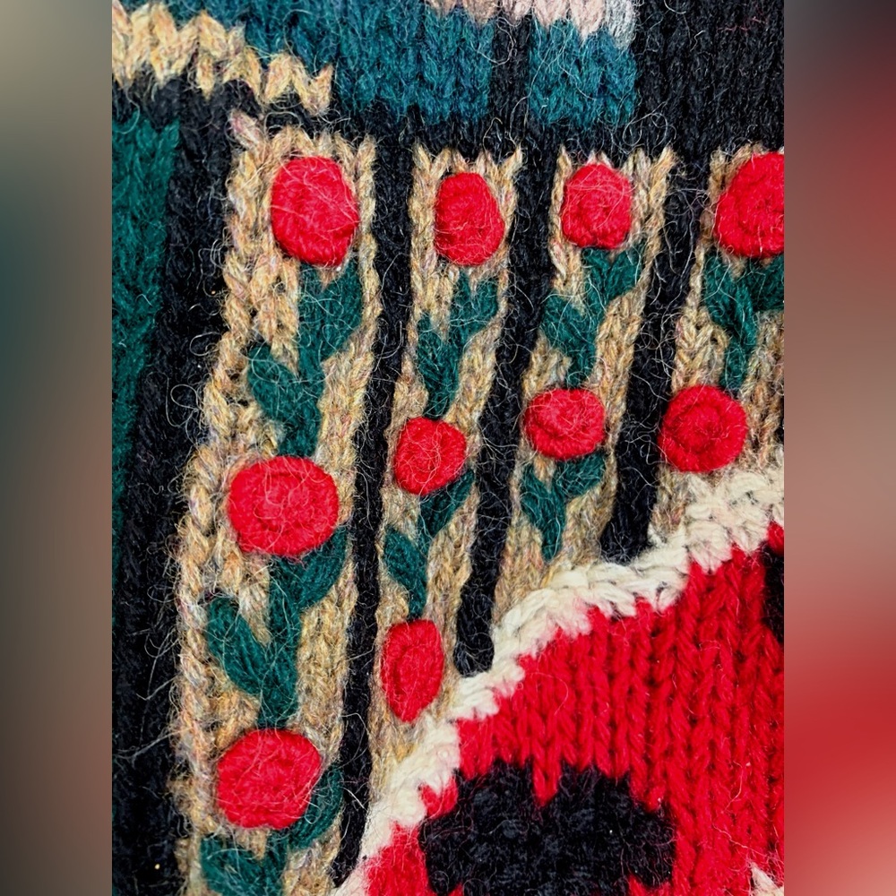 Vintage Wool Patchwork Sweater - Picture 4 of 6